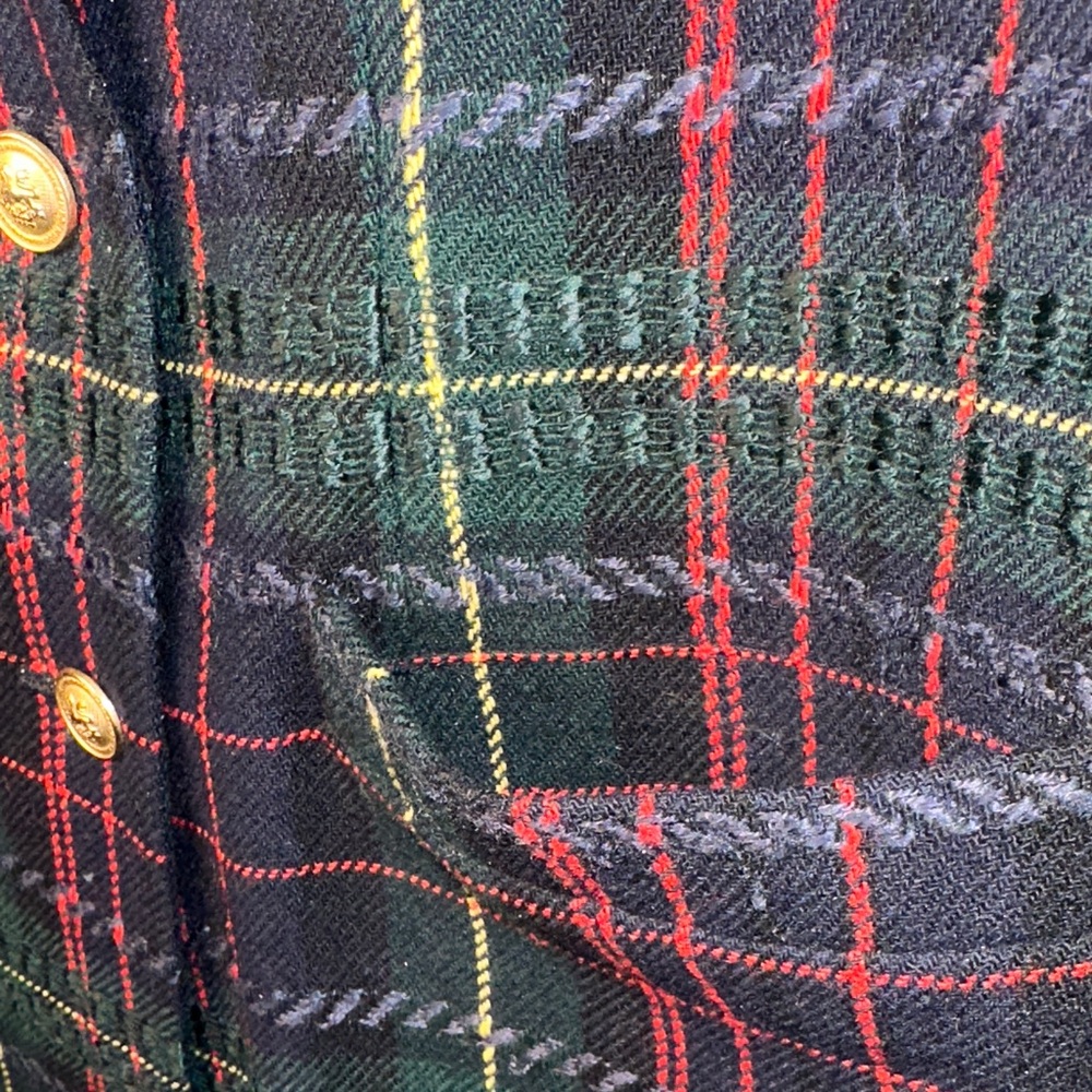 Kasper Plaid Blazer - Red, Green, and Blue - Picture 4 of 6